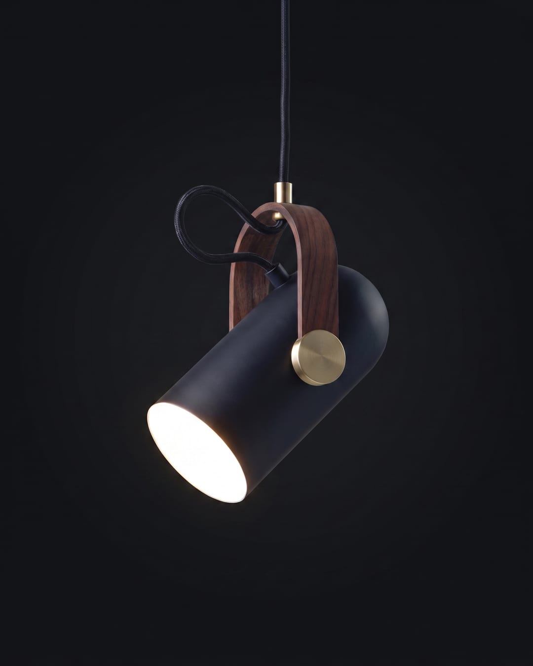 Tilt Pendant — Black — studio photograph